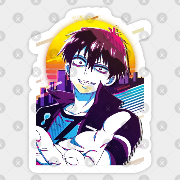 Staz Charlie Blood - Blood Lad Sticker by 80sRetro